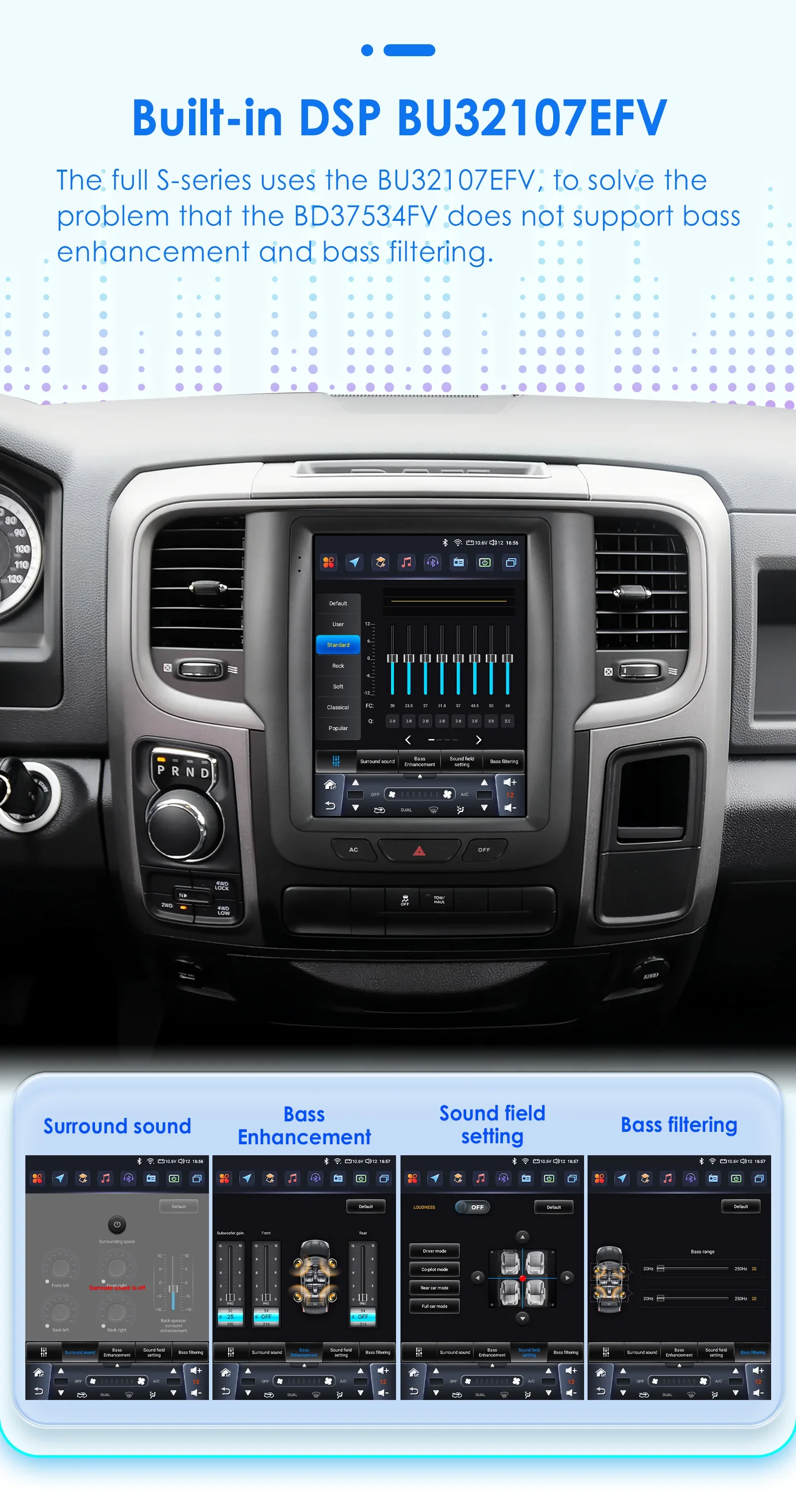 Hizpo 9,7 Autoradio für Dodge RAM 1500 2500 3500 2013–2018, automatisches Handbuch, AC-Multimedia, Android, Auto, GPS, WLAN, FM, RDS, Autoradio AI – Detail 14