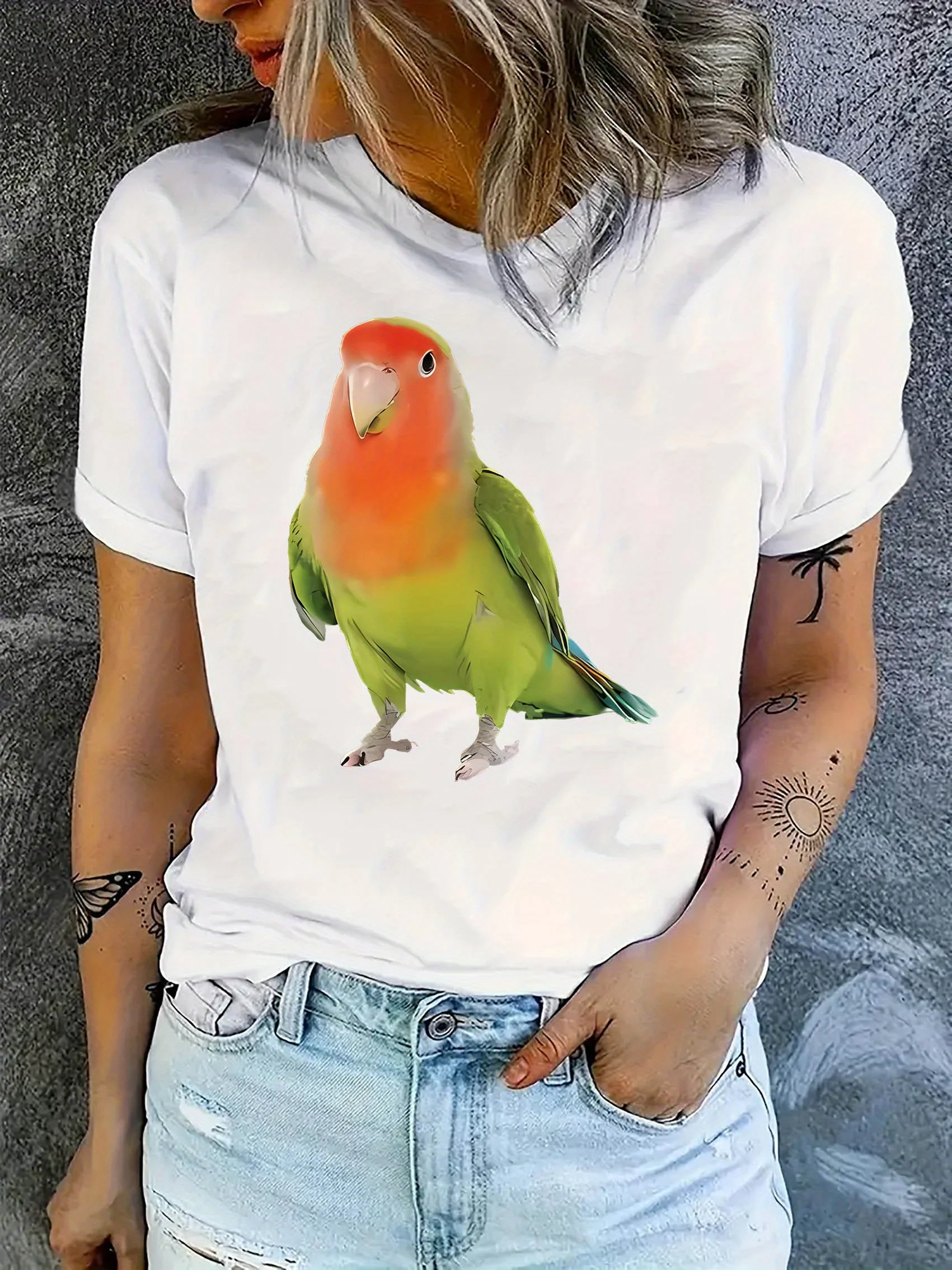 تي شيرت نسائي مقاس كبير برسومات جرافيك بأكمام قصيرة، فضفاض وكاجوال، ناعم ومريح للتنفس، رياضات خارجية