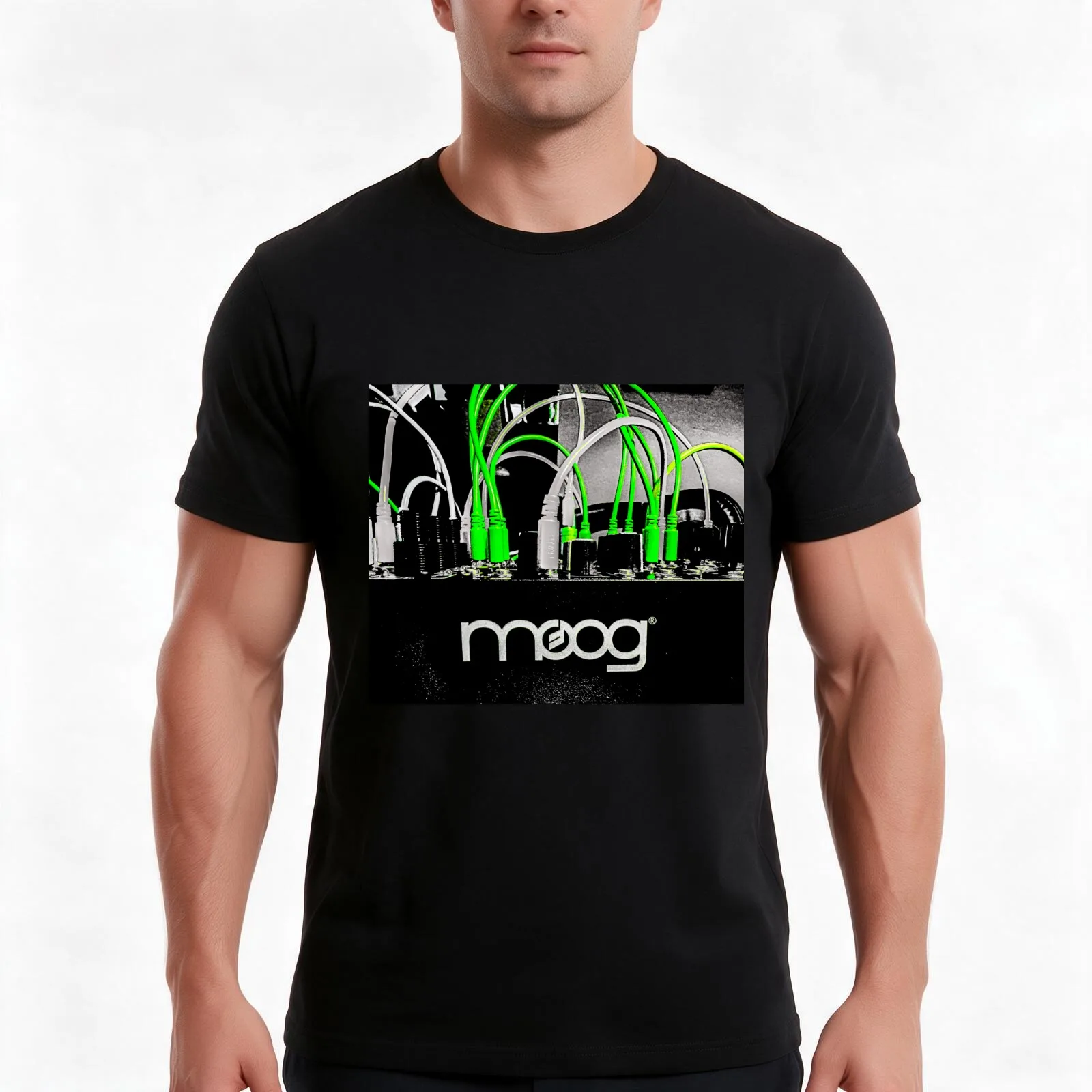 Modular Palette Green T-Shirt, Summer Casual Cotton Tee, Oversized Streetwear Tops, Vintage Graphic Print, Unisex Men Women