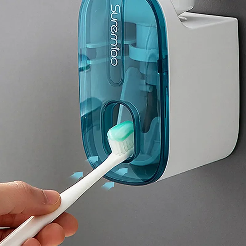 Toothpaste Squeezer Automatic Toothpaste Dispenser Dustproof Toothbrush Holder Wall Mount Home Bathroom Accessories Dropshipping