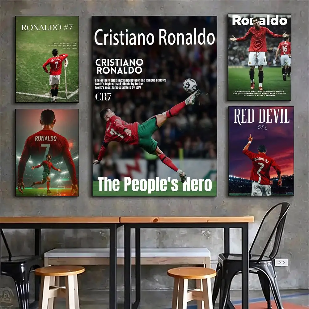actor Cristiano Ronaldo Poster Poster HD Printing Vintage Luxe Home Decor Wall Art for the Living Rooms Entryways Gift