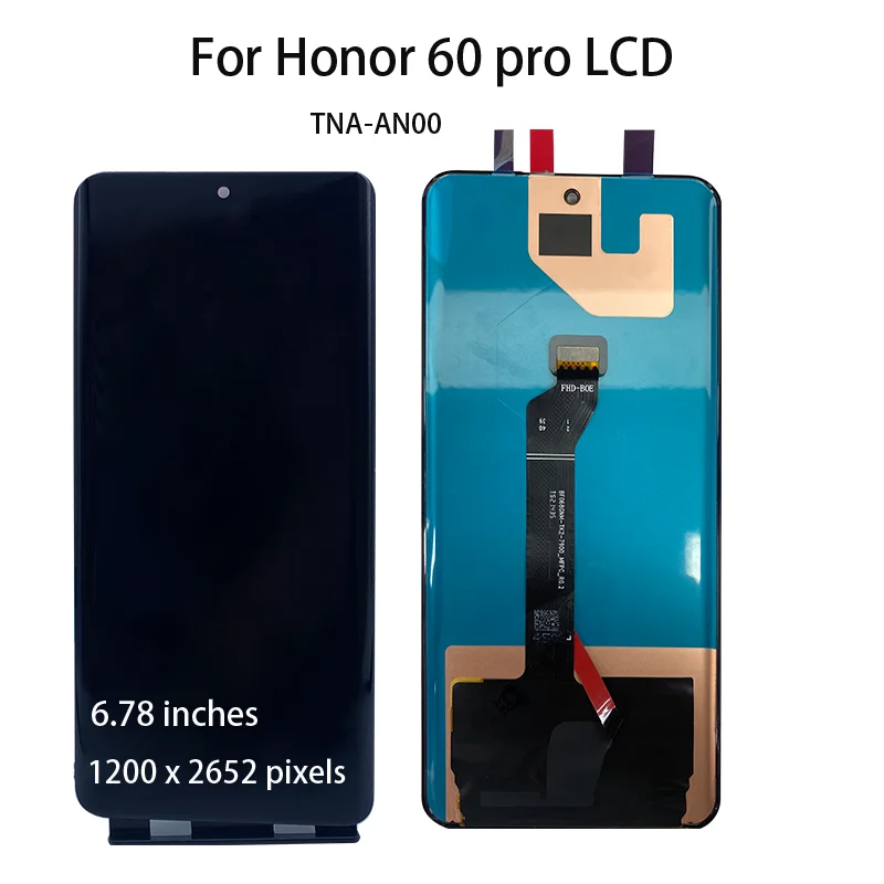 6.78''AMOLED For HUAWEI Honor 60 Pro TNA-AN00 LCD Display Touch Screen Digitizer Assembly Replacement