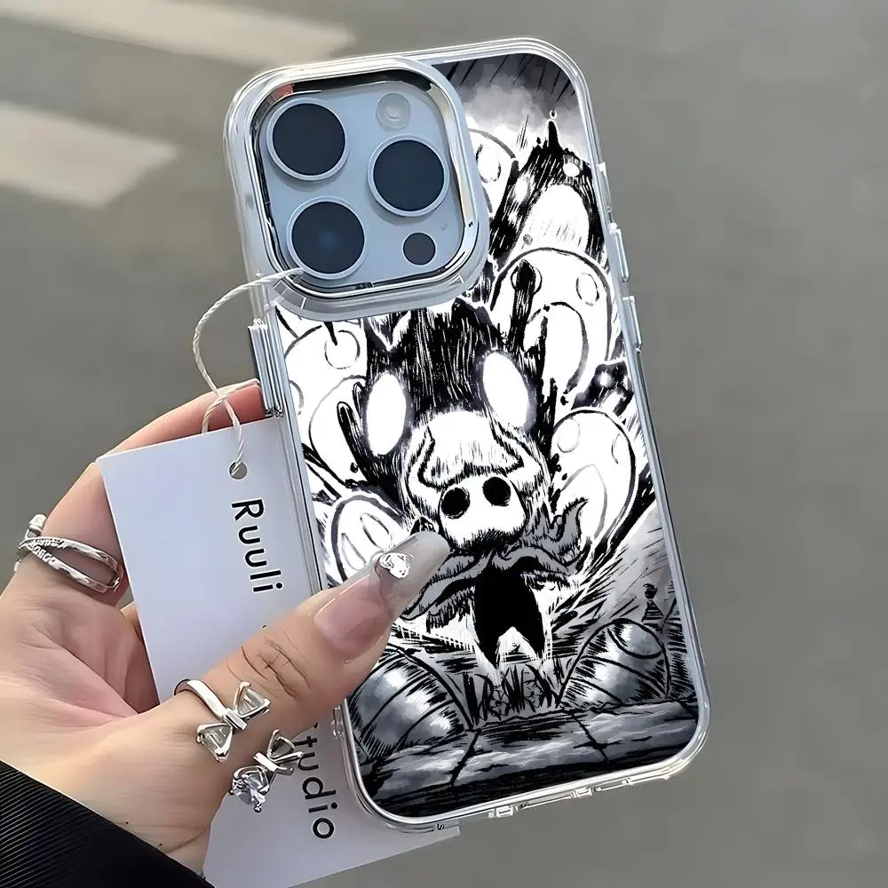 Hollow Hollow Knight Silksong Phone Case For iPhone17 16 15 14 13 12 11 Pro Max Plus Chrome Button Camera Ring Transparent Case - Aliexpress Deal