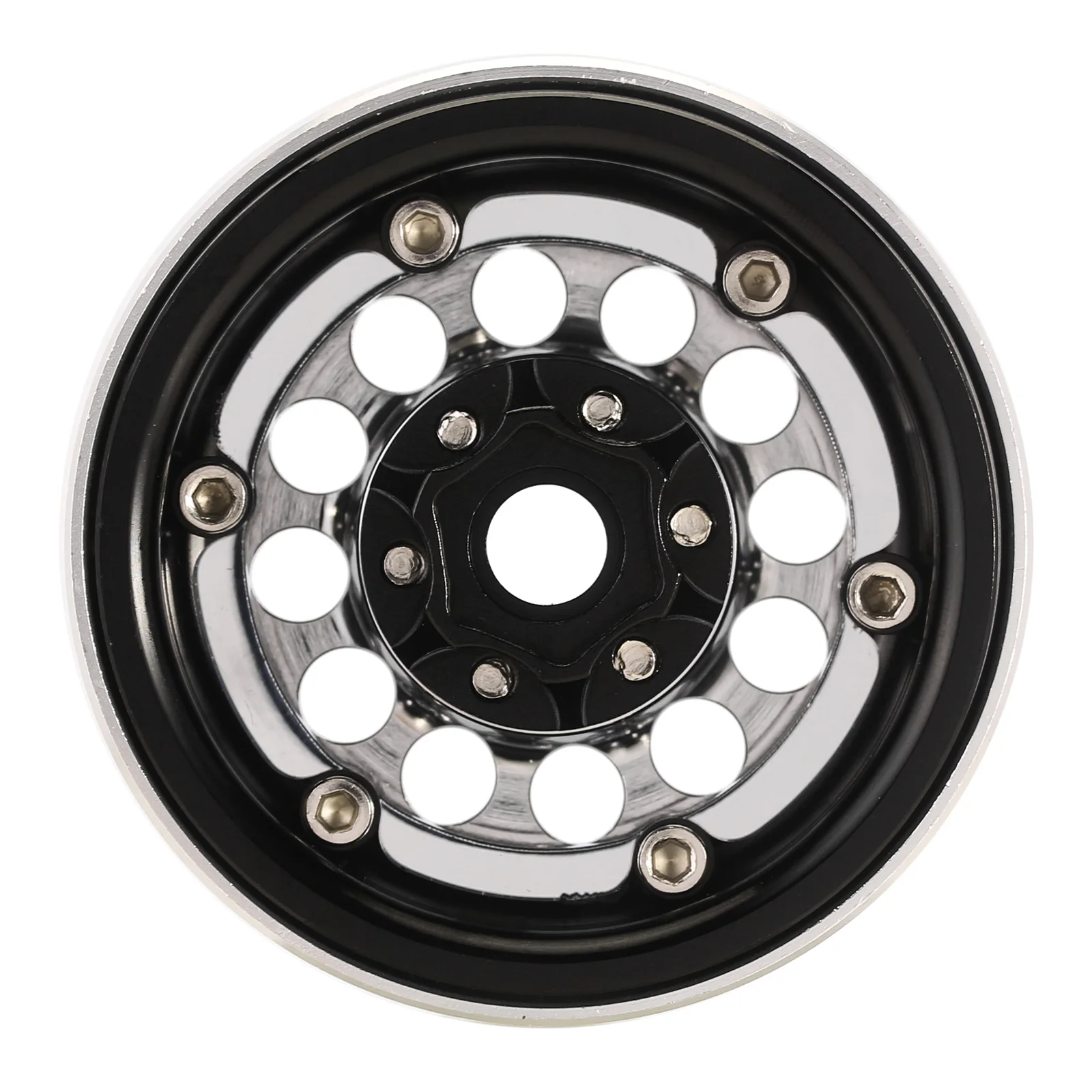 INJORA 153g Super Heavy Brass & Aluminum Deep Dish 1.9" Beadlock Wheel Rim for 1/10 RC Crawler SCX10 TRX4 VS4-10 Gen8 (W1957)