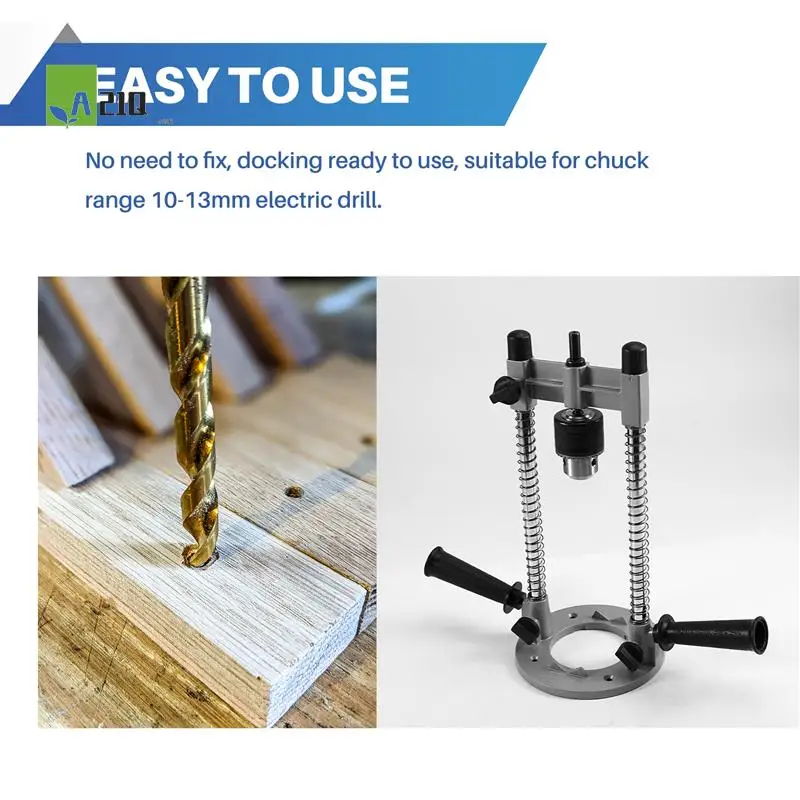 

A21Q -Portable Drill Guide Attachment, Drill Press Adapter For Hand Drills, Universal Bench Clamp Holder, Repair Tool Stand