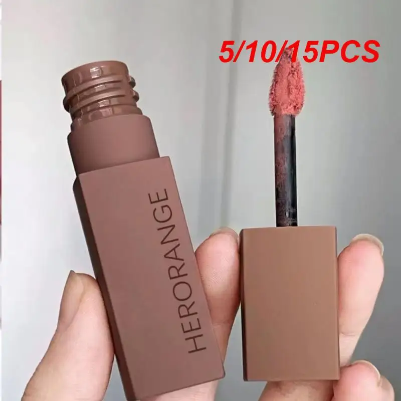 

5/10/15PCS Matte Korean Cosmetics Lip Stick Sexy Lip Makeup Waterproof Vibrant Lip Gloss Popular Shades Lipstick Sexy Herorange