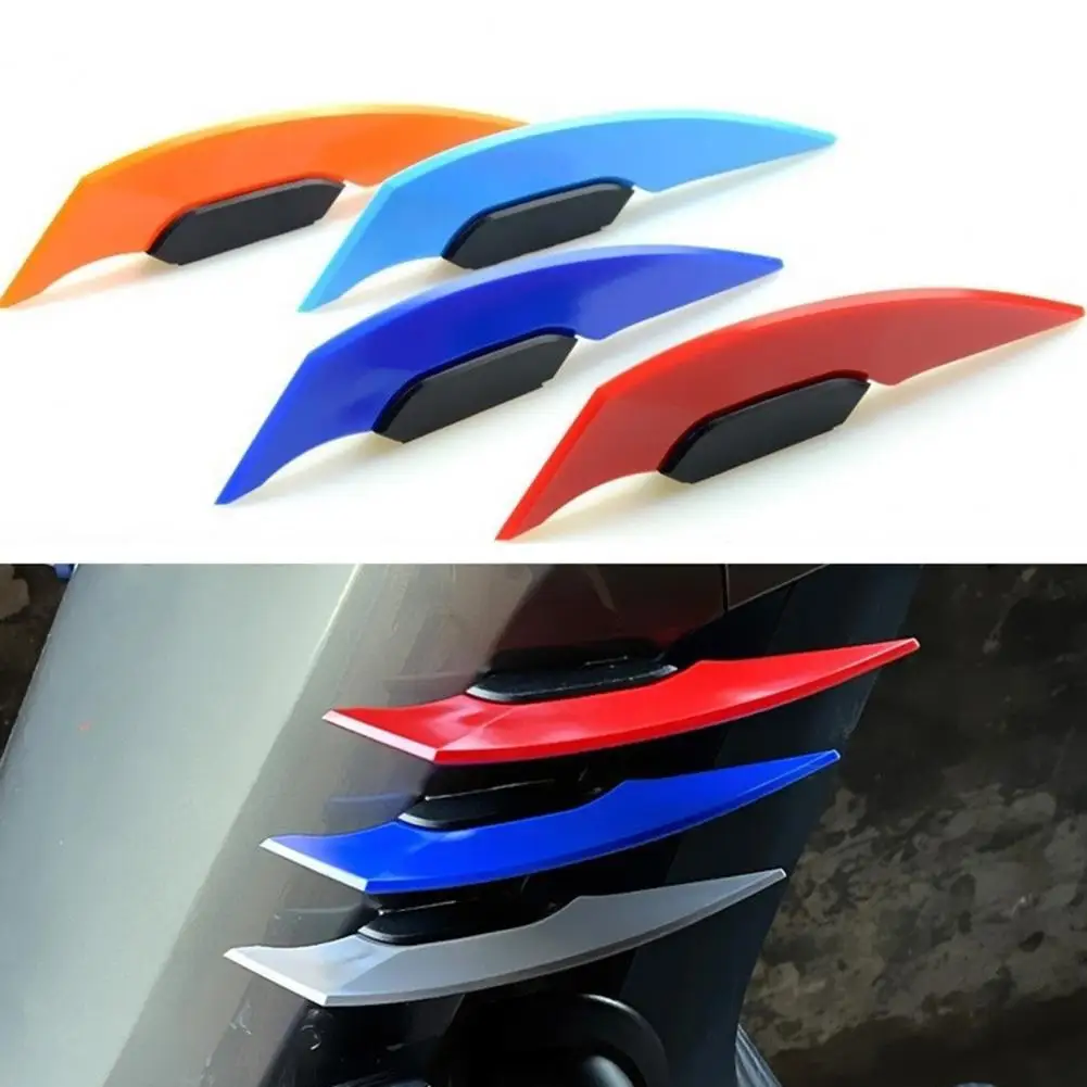 1 Pair Motorcycle Winglet Aerodynamic Spoiler Dynamic Wing Decoration Sticker for Motorbike Electric Bikes Universal