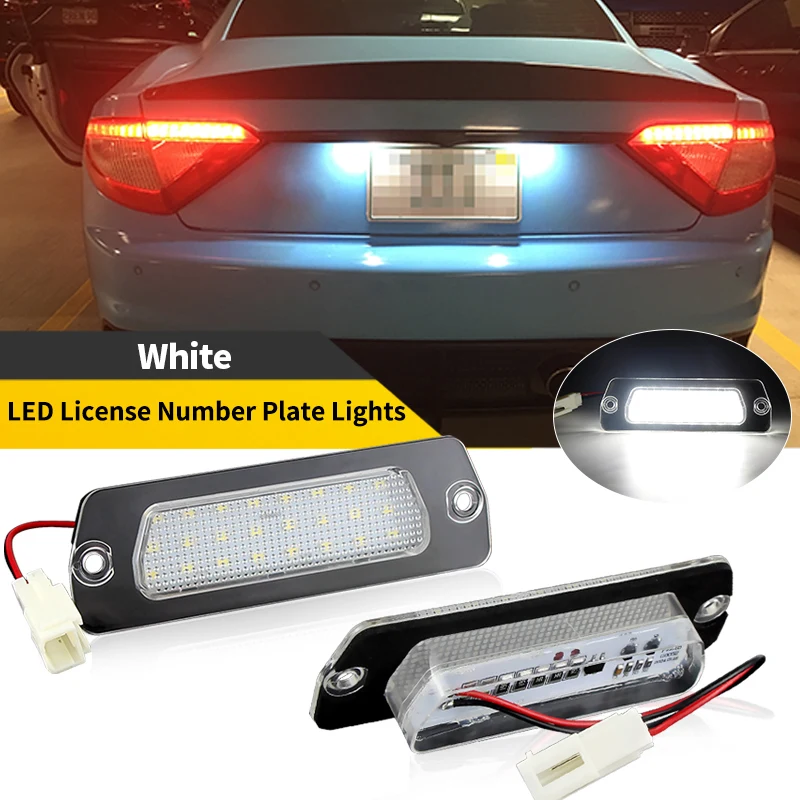 2PCS For Maserati Coupe 4200 4200 GT GranTurismo GranCabrio LED 12V Car License Plate Lights No Error Super Bright White 6000K