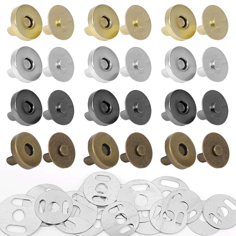 14/18MM Magnetic Snap Fasteners Clasps Buttons Handbag Purse Wallet Craft Bags Parts Magnetic Buckle Luggage Parts Accessories