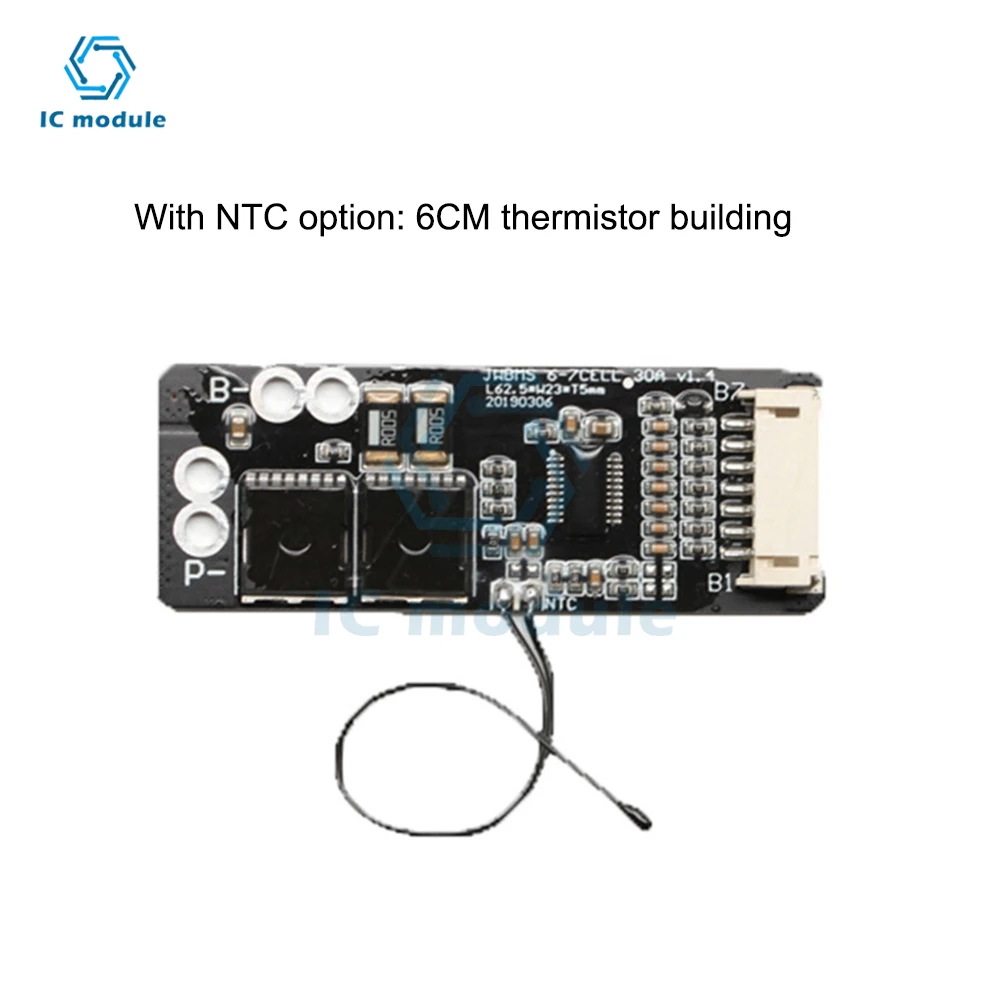 6S 30A/7S 30A/6S 50A/7S 50A BMS Board with NTC for 3.7V Ternary Lithium Battery Protection Board/BMS 7S/BMS 6S Board