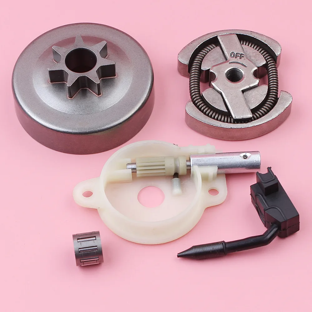 Cilindro de Embreagem Bomba Óleo Lubrificador Agulha Rolamento Kit para Husqvarna 136 137 141 142 Motosserra Peças Reposição Embreagem. 325 7t
