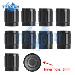 10-50pcs 6mm Potentiometer Knobs Caps Knurled Shaft Potentiometers Control Knob Black Diameter 15mmx17mm Aluminum Switch Knob