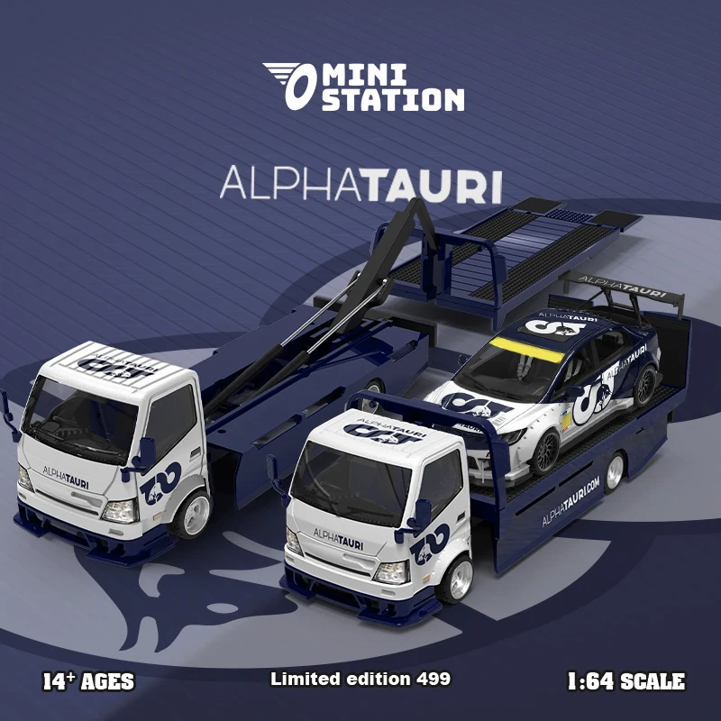 * Pré-encomenda * Mini Estação 1:64 Civic/Trailer H300 Modelo de carro em liga para coleção, exibição e presente