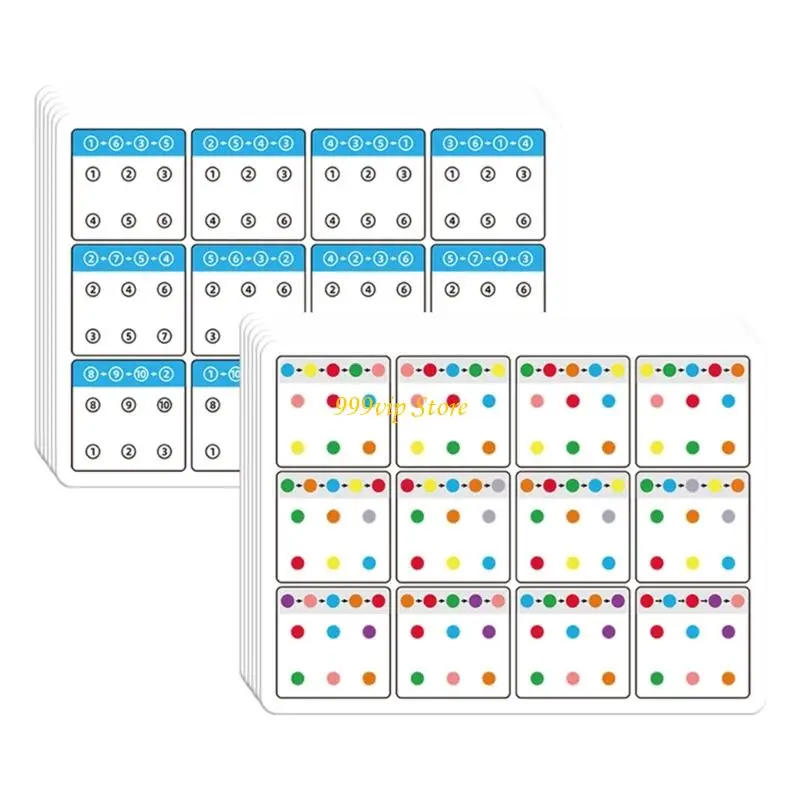 C90C 6 Pcs Childrens Attention Development Activity Cards Learning Tool For Color Recognition And Cognition
