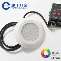 Super Slim Underwater Pool Light LED 12W IP68 Waterproof DC12V RGB Multi-color Synchronized Warm White Blue Cold White