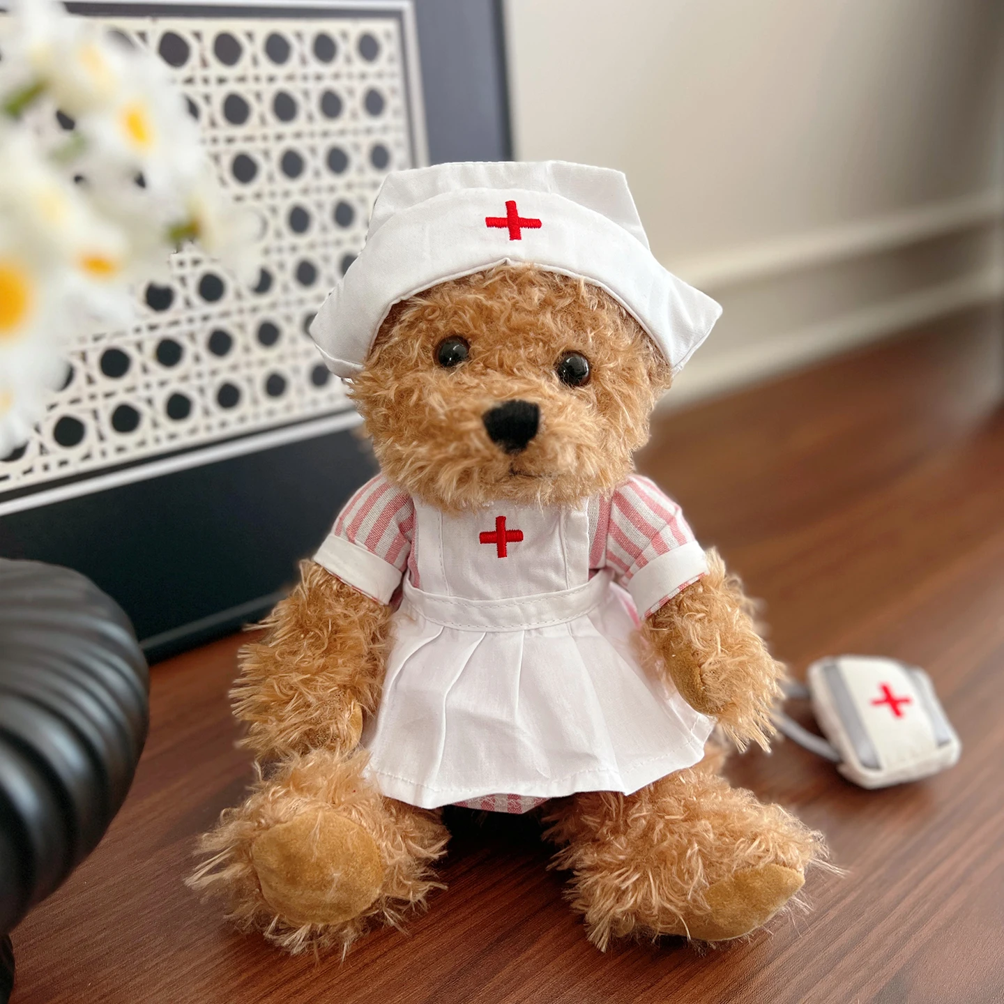 

Милые плюшевые мишки-куклы в костюмах медсестер, игрушки-куклы с изменяемыми нарядами, подарки для детей, украшение для дома