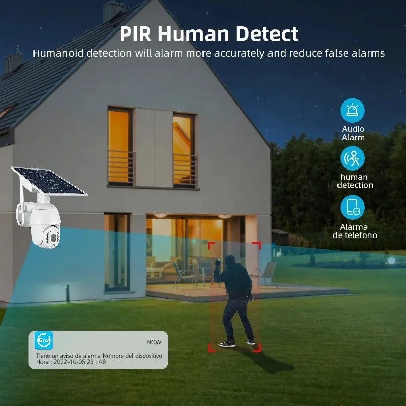 S10 5MP 4MP 3MP 4G تعمل بالطاقة الشمسية PTZ Ubox كاميرا لا سلكية خارجية مع نظام بطاقة Sim الأمن WIFI CCTV كاميرا تعمل بالطاقة الشمسية #5