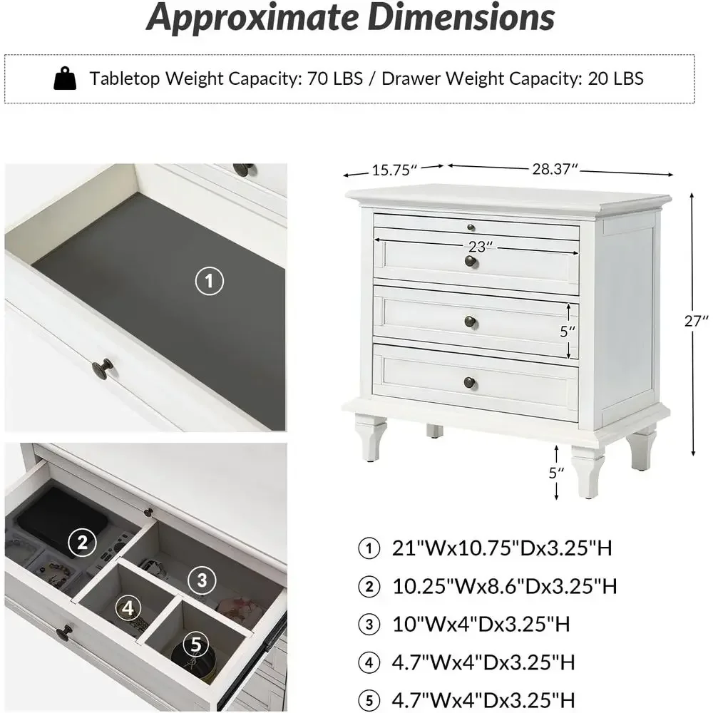 

Promotion PriceSpecial OfferEnd Table Set O 2 With Charging Station, Solid Wood Organizer With 3 Ders & Pull-Out Shel, Armhouse