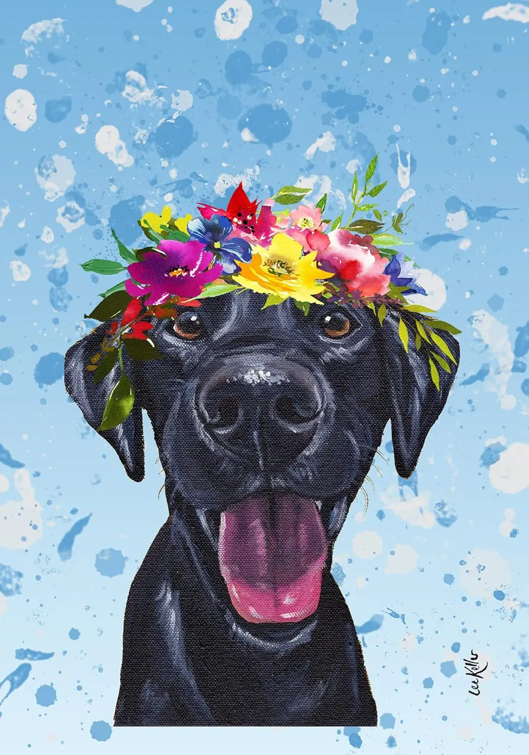 Black Labrador - Best of Breed HHS Summer Crown Garden Flag