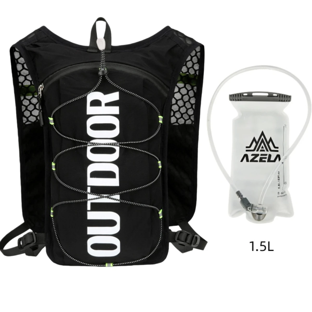 1 قطعة سترة الجري المائية على ظهره ، حقيبة ظهر مائية خفيفة الوزن ، حقيبة ظهر ترطيب سترة للجري للمشي لمسافات طويلة وركوب الدراجات للنساء والرجال