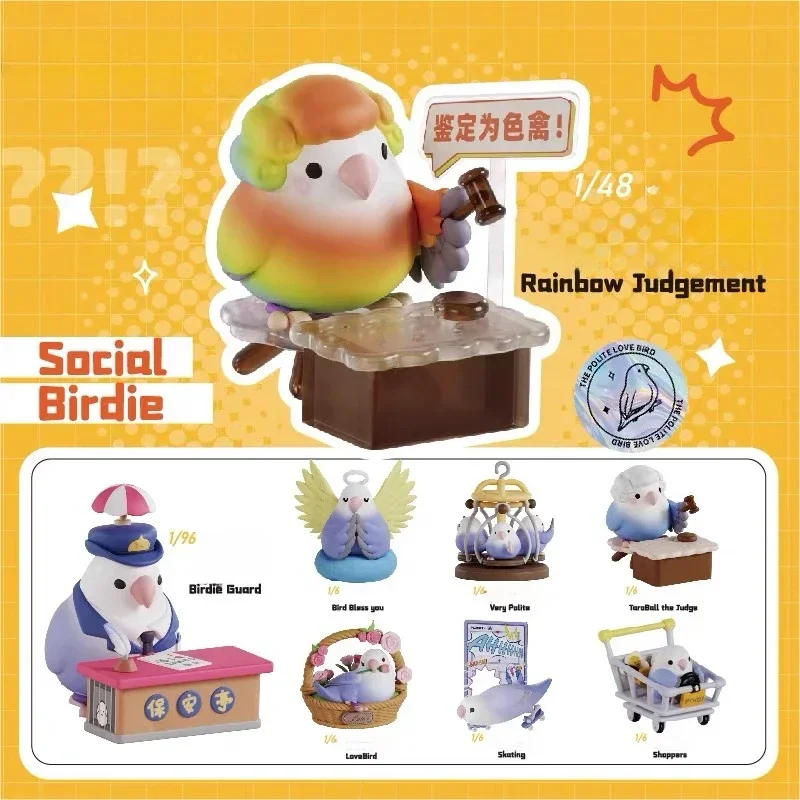 PLZDOT Sociale Birdie Serie Mysterieuze Blind Box Grappige Papegaai Vogel Figuur Model Pop Speelgoed Verrassing Lucky Bag Ornament Decor Gift