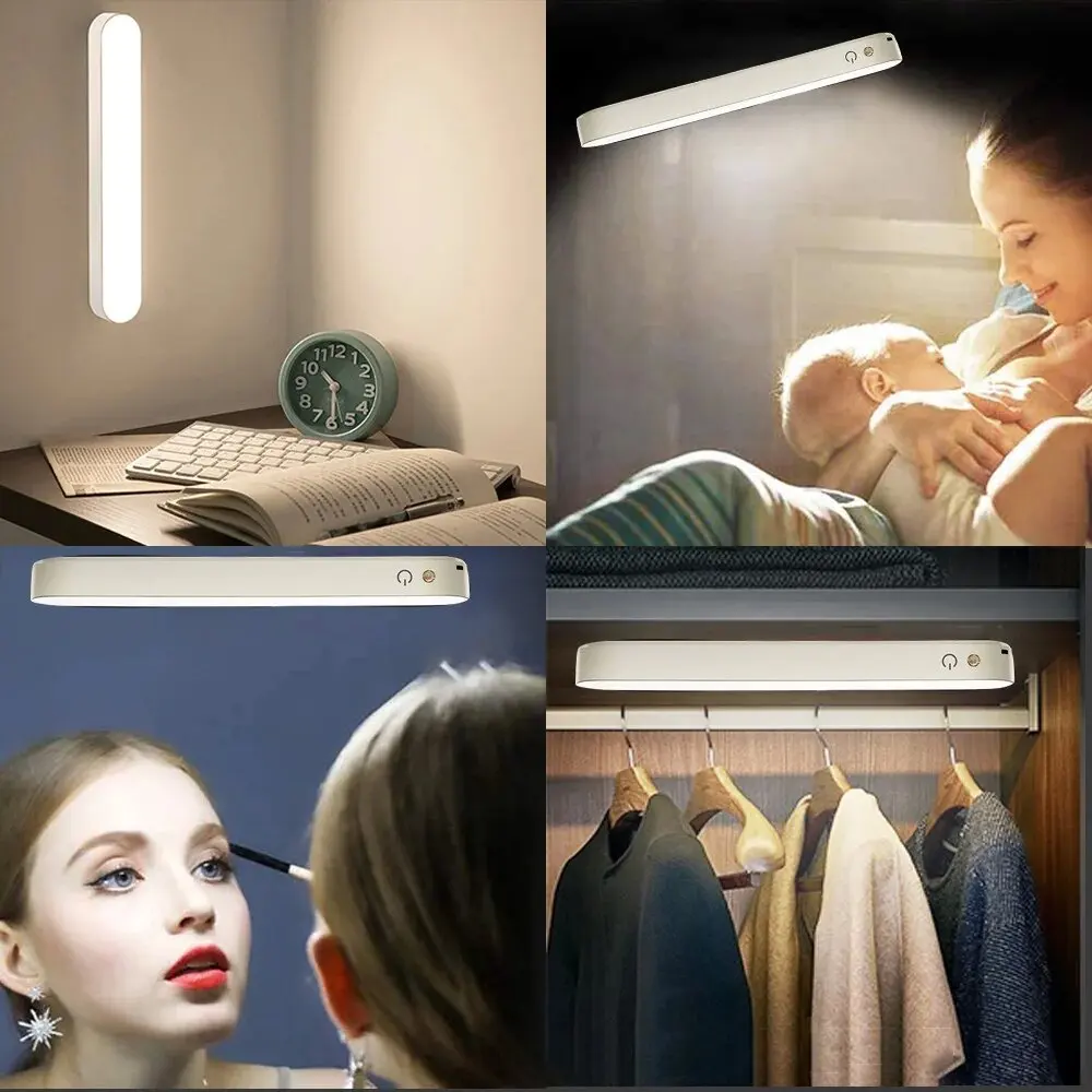 25cm LED Closet Lamps with Battery Three-Speed Light Adjustable Remote Control Night Light Wireless Wardrobe for Cabinet Room