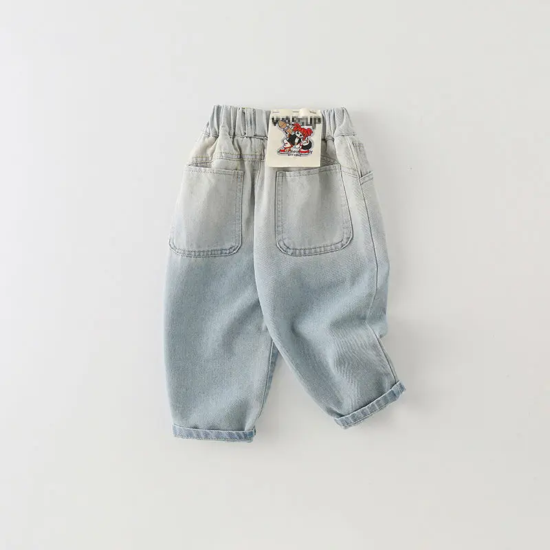 

Boys Jean Pants Long Trousers Denim 2024 Cute Spring Autumn Baby's Kids Sport Teenagers Birthday Christmas Gift Children's Cloth