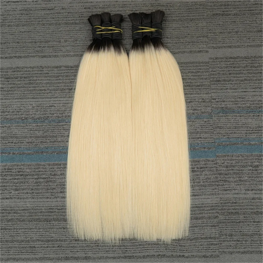 Human Braiding Hair Bulk For Braids No Weft Vietnamese Original Human Hair Bulk For Braiding #613 Brown Blonde Color 18-30inch