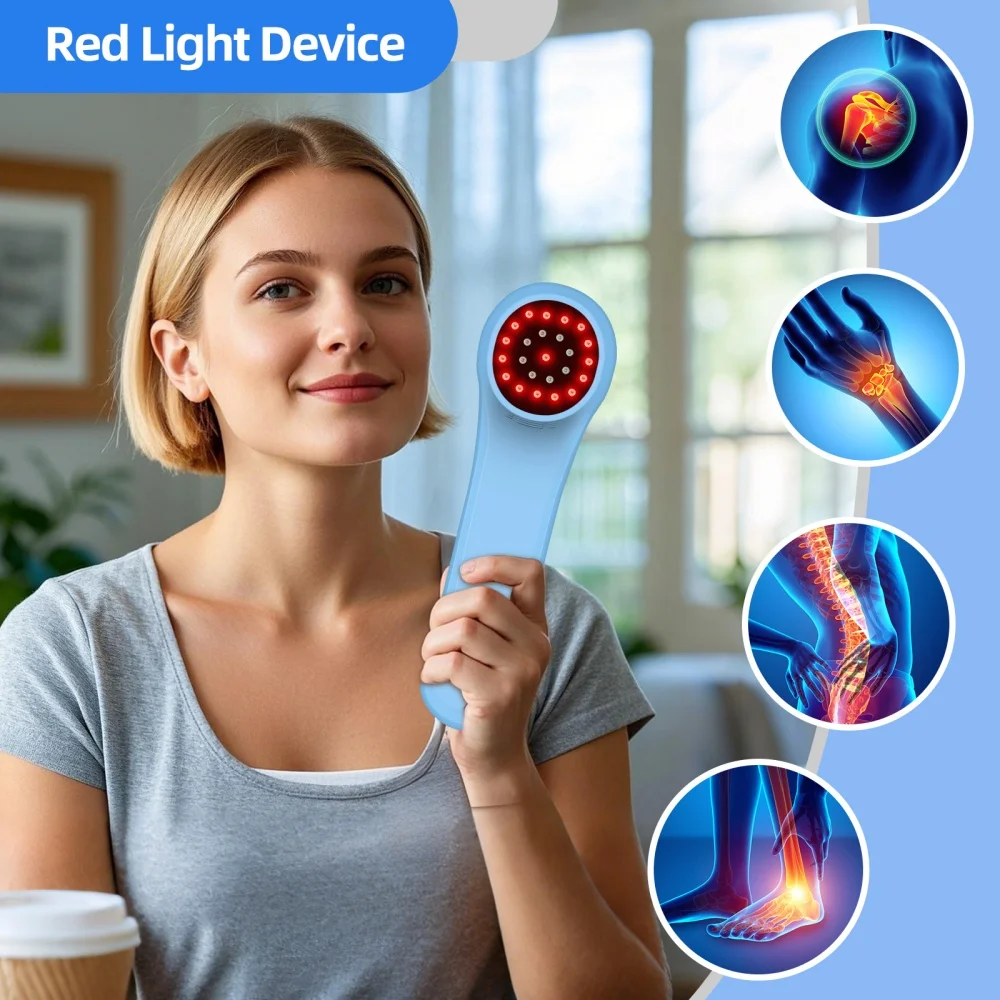 ZJZK 1760mW Deep Tissue Infrared Light Physiotherapy Portable 660 810nm 980nm Cold Laser Device for Body Joint Pain Relief Home