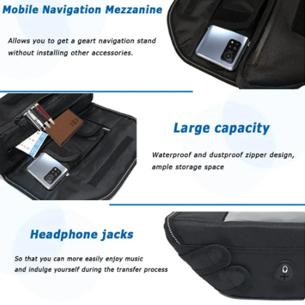 For Zontes G1 125 Gk 155 125X Gk125 Gk125x Gk155 Waterproof Handlebar Bag Handle Bar Storage Tool Travel Phone Navigation Bags