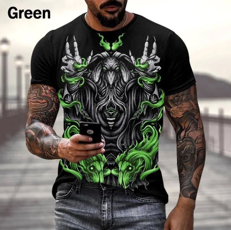 

Street Fashion 3d Art Printing Plus-size Men's and Women's T-shirts Baphomet Graphics Cool Sport Quick Dry Breathable