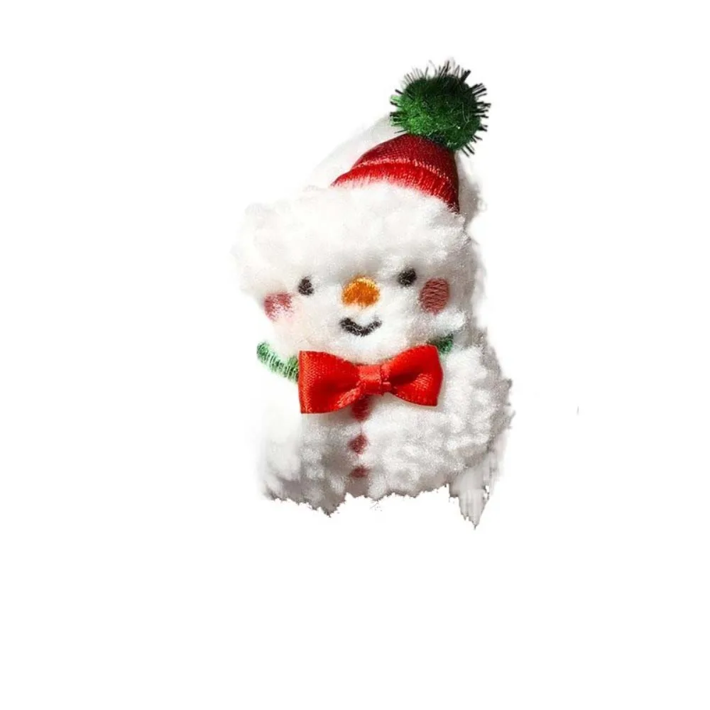 Fashion Stuffed Christmas Pendant Snowman Santa Claus Cartoon Key Chain Soft Elk Gifts