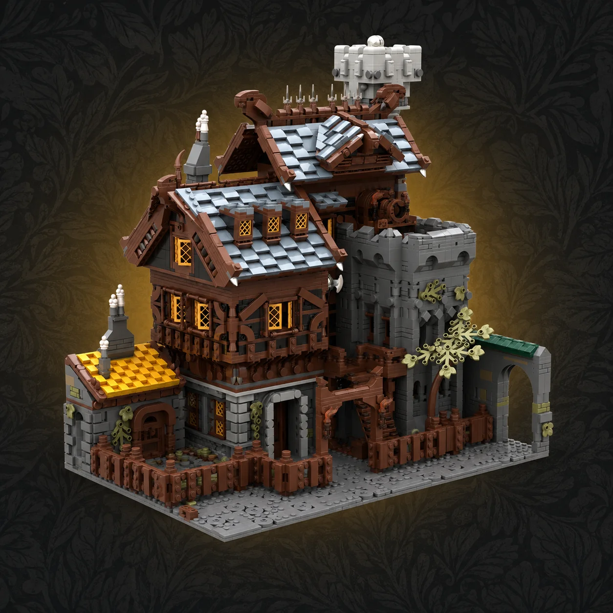 6498pcs MOC Castle MEDIEVAL MODULAR SERIES 1 - IRONWATCH GUILD Model Building Blocks Toys Construction Christmas Gift Display 3D