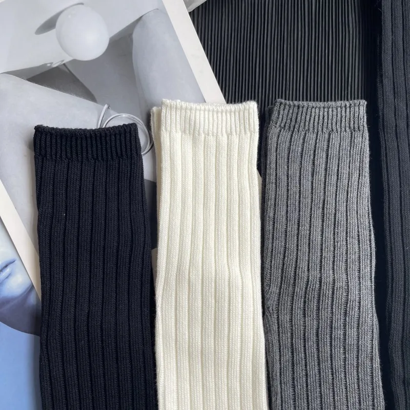 Chaussettes en coton de haute qualité pour femmes, deux Parker, mode rétro, rayé, japonais, Tabi, optique, fil grossier, printemps, automne, hiver