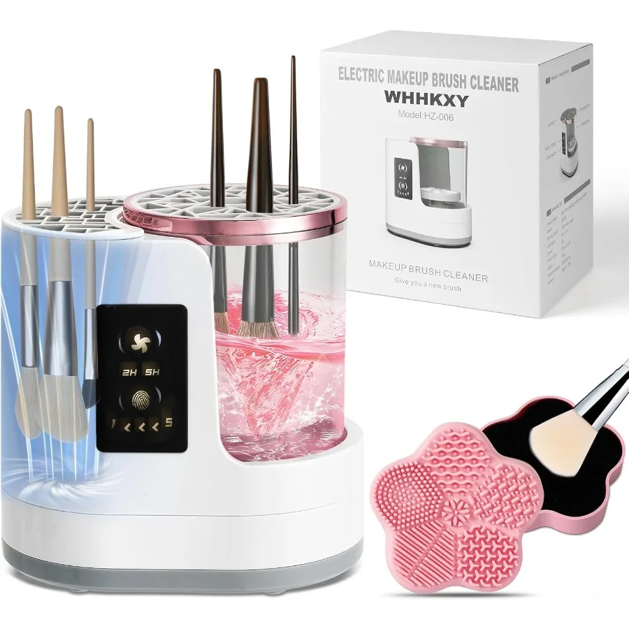 

Electric Makeup Brush Cleaner Machine with Makeup Brush Dryer and Silicone Makeup Brush Cleaner Mat Automatic USB Cosmetic Brus