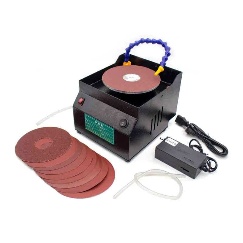Water-Cooled Electric Knife Sharpener - 150mm Wet/Dry Grinding Wheel with One-Touch Water Circulation System & Adjustable Speed
