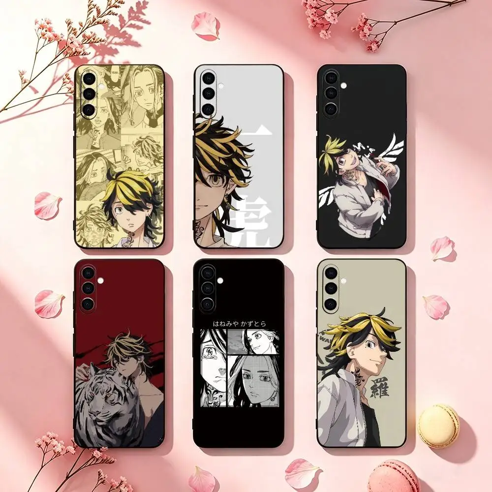 Kazutora Hanemiya T-Tokyo R-Revengers-z Phone Case For Samsung Galaxy A73,A72,A71,A70,A53,A52,A51,Others Soft Black Cover