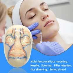 Facial Microcosmetic Training Model for Injection & Filler Practice – Skin Simulation Face for Teaching, Training, Cosmetic