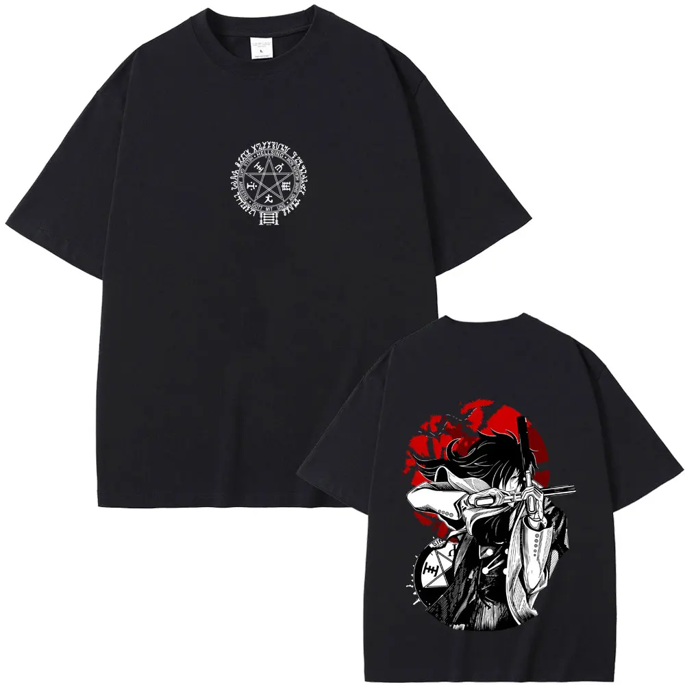 

Anime Hellsing Yumie Takagi Graphic T-shirt Vampire Alucard Merch T Shirts Men Women Gothic Manga Oversized Short Sleeve Tshirt