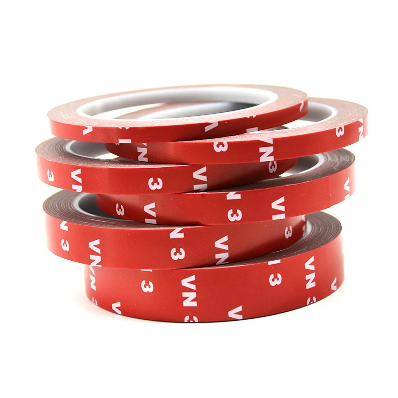 Automotive Acrylic Foam Tape6-30mm x 3M, 8mm Thick Double-Sided Adhesive for Car Trim & Emblems