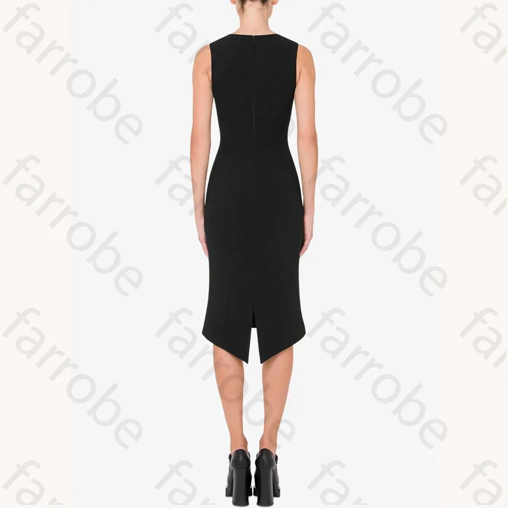 Платье длиной до колена из эластичного крепа по индивидуальному заказу, вечерние платья трапециевидной формы, вечерние изысканные платья высокого качества для выпускного вечера для женщин