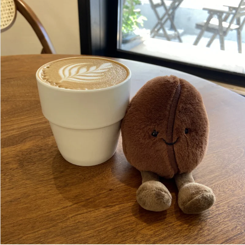 2024 New 13/21cm Jellycat Fun Coffee Bean Doll Cartoon Mini Trumpet Simulation Coffee Cute Doll Toys For Children Girls Gifts