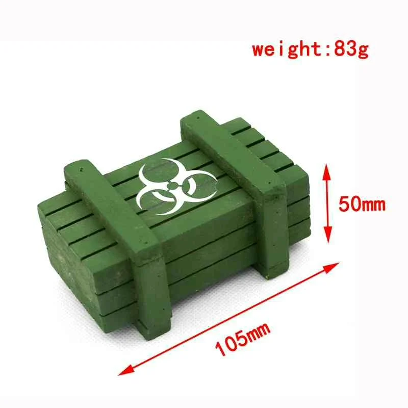 1/10 Simulatie Camping Wapen Munitie Doos Scène Decoratie voor RC Crawler Auto TRX4 SCX10 RC4WD TRX6 Tank 300 Wrangler Onderdelen