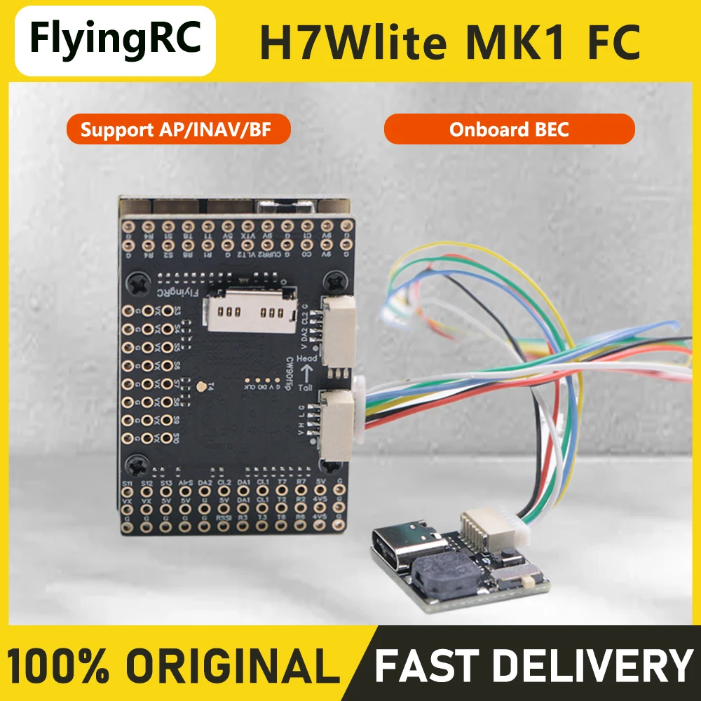 

FlyingRC H7Wlite MK1 Fixed-Wing Flight Controller for RC Airplane Supports AP/INAV/BF Firmware