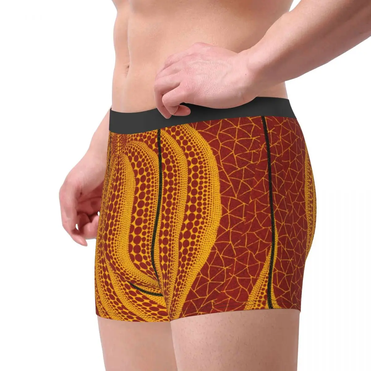 Man Yayoi Kusama Pumpkin Underwear Polka Aesthetic Novelty Boxer Briefs Shorts Panties Male Soft Underpants