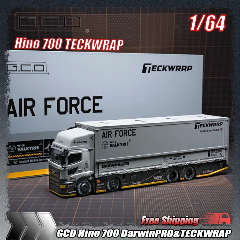 

Коллекционная модель-игрушка 2026 Hec 1:64 Gcd Hino 700 Darwinpro-Teckwrap Mitsubishi Fusatsu Lb Chameleon из литого сплава, миниатюрная, подарок