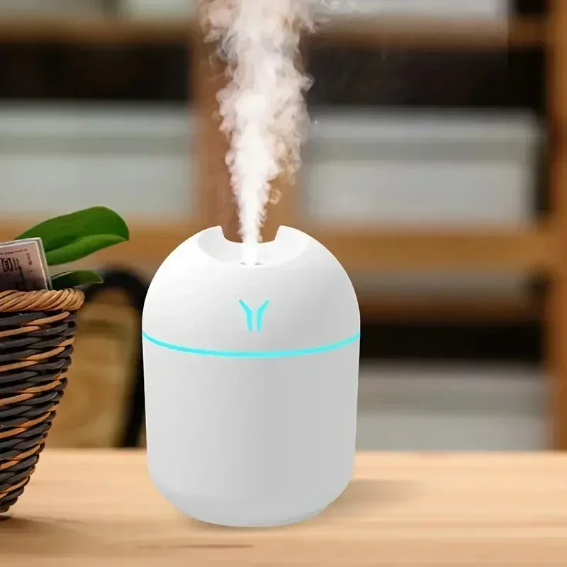 1pc  Compact USB Aroma Diffuser & Humidifier withLED Night Light - Pink & Mint Green, Essential Oil Atomizer for Homeand Car Use view 3