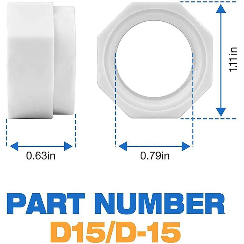 Pool Cleaner Water Inlet Hose Nut D15 For Polaris 280 380 180 Swimming Pool Vacuum Nut