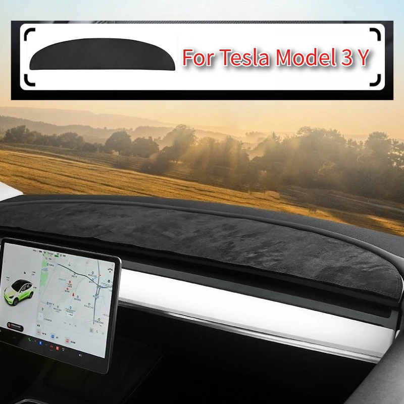 

Для Tesla Model 3 Model Y Juniper 2019-2025 Защитная накладка на приборную панель Светозащитный коврик Солнцезащитная накладка Внутренняя защита Автомобильные аксессуары