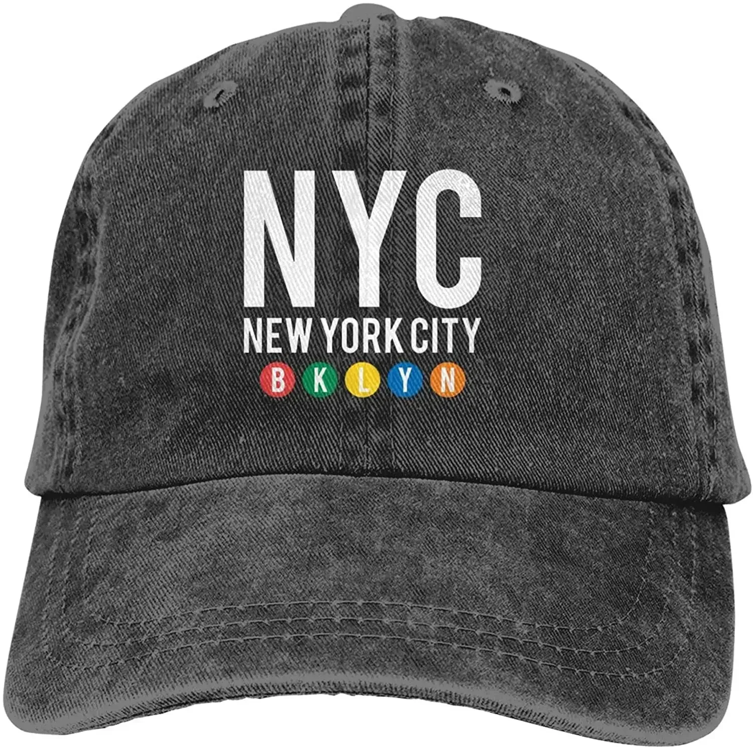 

Unisex Adjustable Washed Cotton Caps New York City Hats Distressed Dad Hats Low Profile Baseball Cap for Men Women